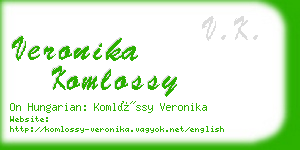 veronika komlossy business card